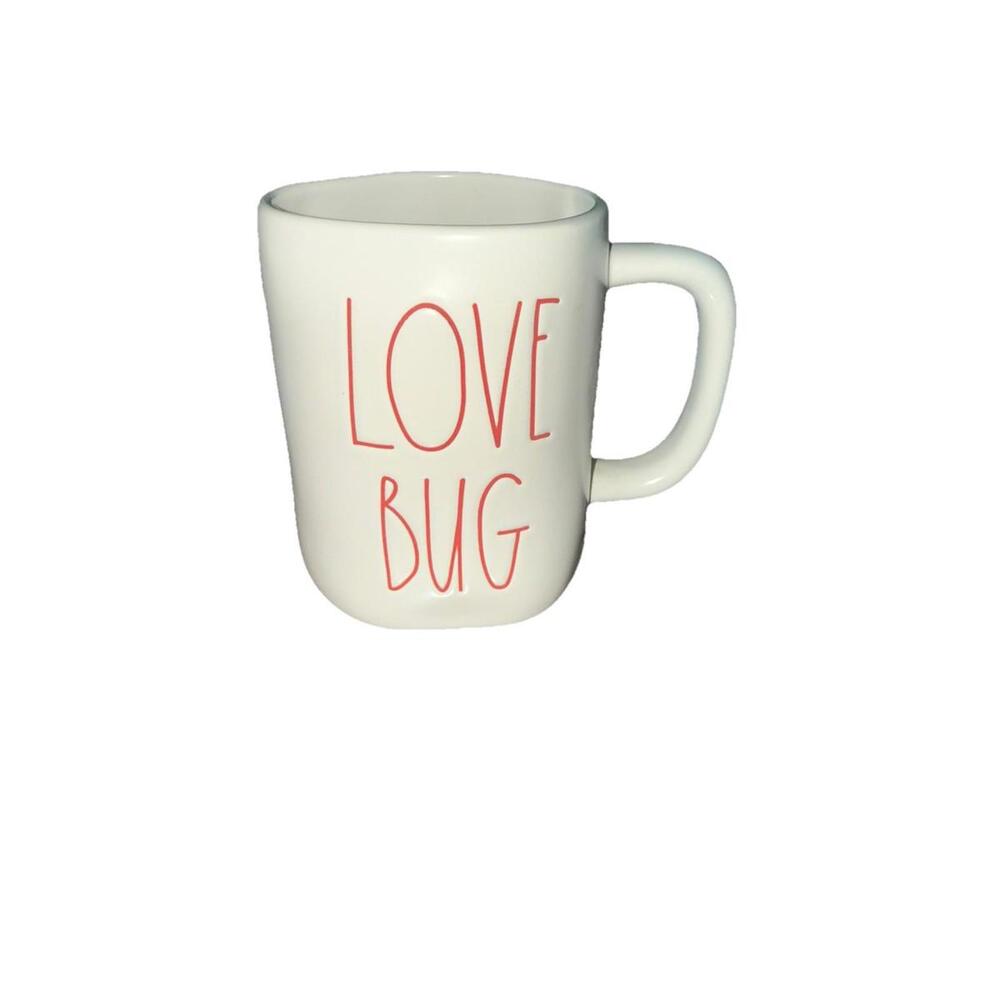 Rae Dunn White With Red Interior “Love Bug” Coffee Mug